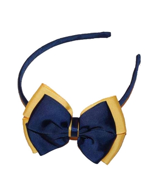 Opal Head Band - Navy & Yellow